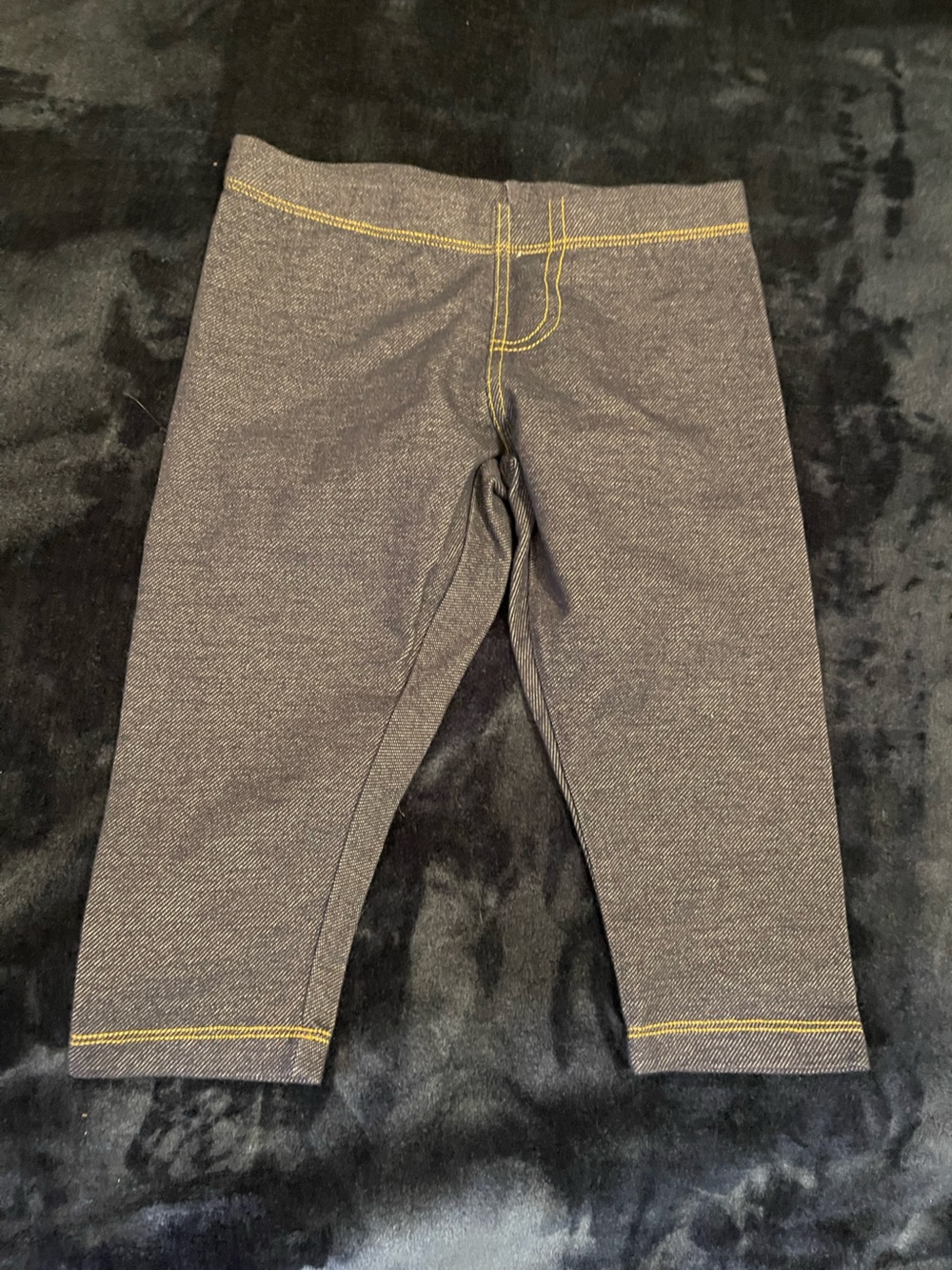 wonder nation Gray Stretch Shorts with Yellow Stitching